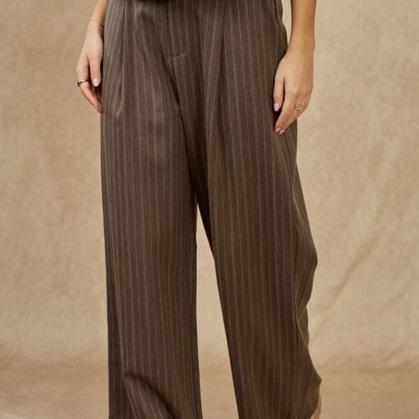 pantalon ancho traje a rayas finas