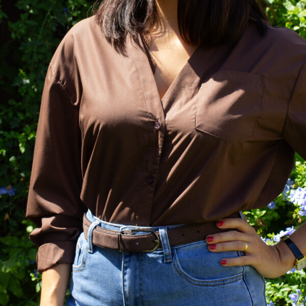 Camisa ovesize acabado encaje